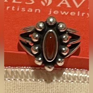 James Avery beaded carnelian ring